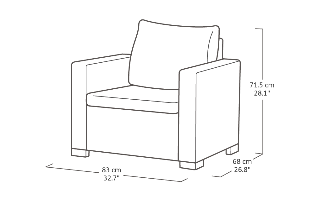 California 5 seater Lounge set - Grey