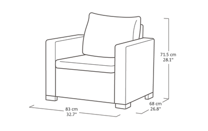 California 5 seater Lounge set - Grey