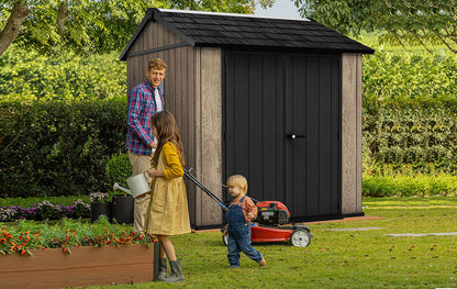Signature Apex Shed 7x7.5ft - Ashwood Brown
