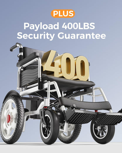 Lightweight Foldable Electric Wheelchair – Long Travel Range, Foldable Motorized , All-Terrain Design