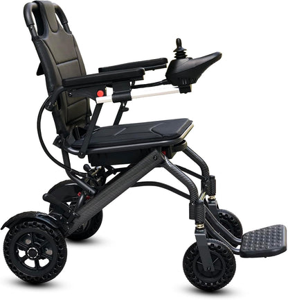 Ultra-Light Foldable Electric Wheelchair – 13kg, Carbon 10Ah Battery, 20km Range, 220lb Capacity