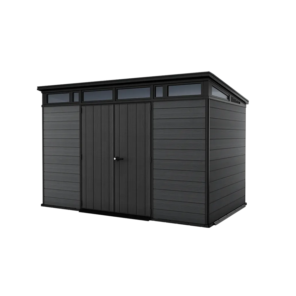 Keter Cortina 11x7 ft Resin Storage Shed, Graphite